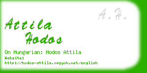 attila hodos business card